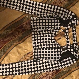 Black and white crop top